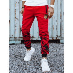 Vīriešu sarkanas kamuflāžas ikdienas bikses London