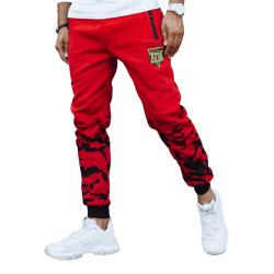 Vīriešu sarkanas kamuflāžas ikdienas bikses London