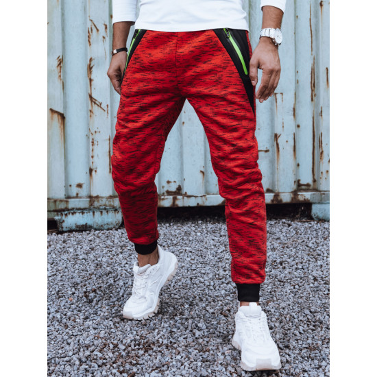 Men's casual trousers Klorun in red UX4442 - Action Men's casual trousers Klorun in red UX4442