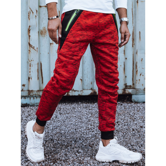 Men's casual trousers Klorun in red UX4442 - Action Men's casual trousers Klorun in red UX4442