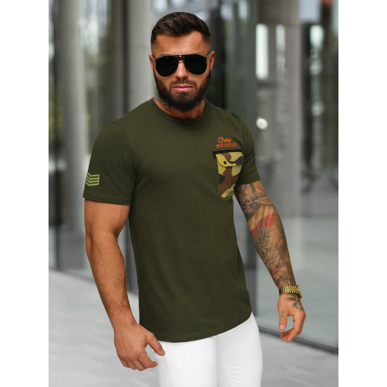 Vīriešu haki krāsas Soldier T-krekls O/MPO3492 - T-krekls Vīriešu haki krāsas Soldier T-krekls O/MPO3492