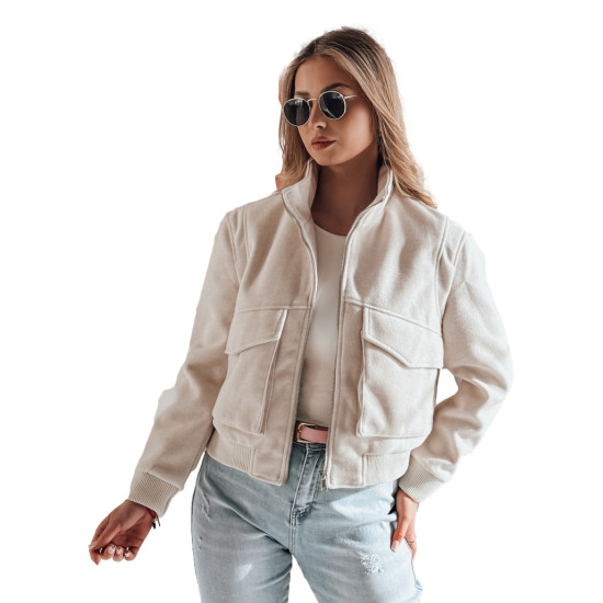 Sieviešu brūna oversize bomber jaka Milina TY4793 - Sievietēm Sieviešu brūna oversize bomber jaka Milina TY4793
