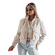 Sieviešu brūna oversize bomber jaka Milina TY4793 - Sievietēm Sieviešu brūna oversize bomber jaka Milina TY4793