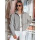 Sieviešu pelēka oversize bomber jaka Milina TY4792 - Sievietēm Sieviešu pelēka oversize bomber jaka Milina TY4792