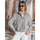 Sieviešu pelēka oversize bomber jaka Milina TY4792 - Sievietēm Sieviešu pelēka oversize bomber jaka Milina TY4792