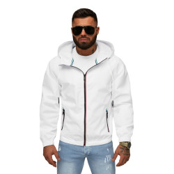 Vīriešu balta jaka ar kapuci Pyter