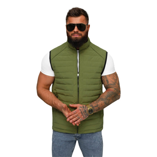 Vīriešu haki krāsas veste Edoar JS/31M5062/136 - Vīriešiem Vīriešu haki krāsas veste Edoar JS/31M5062/136
