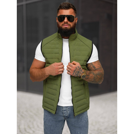Vīriešu haki krāsas veste Edoar JS/31M5062/136 - Vīriešiem Vīriešu haki krāsas veste Edoar JS/31M5062/136
