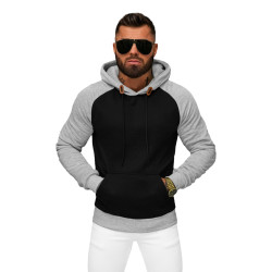 Vīriešu melns džemperis ar kapuci Aiden Vīriešu melns džemperis ar kapuci Aiden