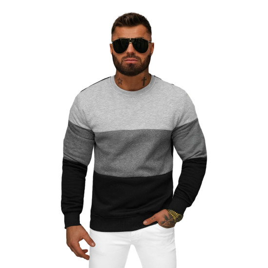 Vīriešu melns džemperis Diego JS/8B1303/3 - Vīriešu džemperi| Džemperi tiešsaistē Vīriešu melns džemperis Diego JS/8B1303/3