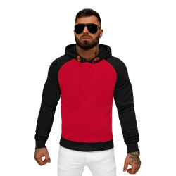 Vīriešu sarkans džemperis ar kapuci Aiden Vīriešu sarkans džemperis ar kapuci Aiden