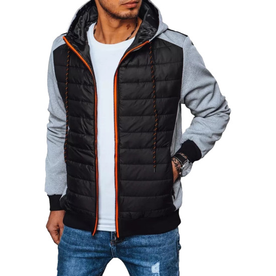 Men's grey hooded jacket Bastin TX4393 - Men's Jackets and Coats Men's grey hooded jacket Bastin TX4393