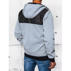 Vīriešu pelēka jaka ar kapuci Bastin