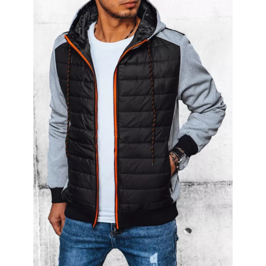 Men's grey hooded jacket Bastin TX4393 - Men's Jackets and Coats Men's grey hooded jacket Bastin TX4393
