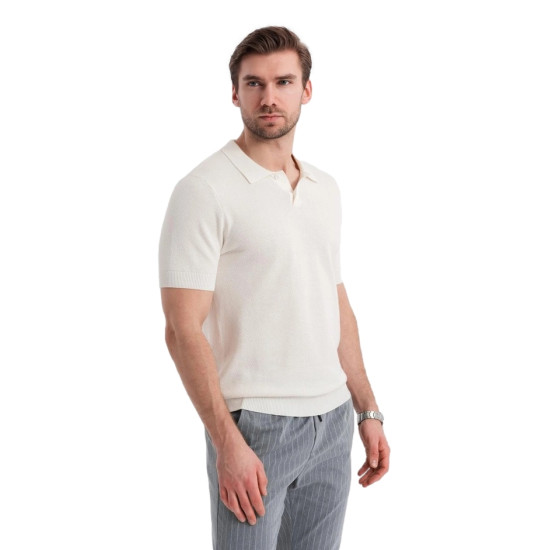 Vīriešu balts polo krekls Swing V4 OM-POSS-0117 - Rīcība Vīriešu balts polo krekls Swing T-krekls
