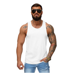 Vīriešu balts krekls bez piedurknēm Romul Vīriešu balts krekls bez piedurknēm Romul