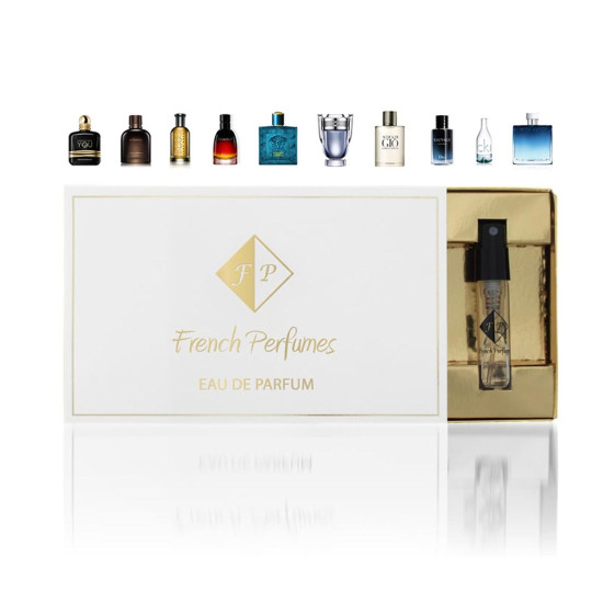 FP paraugu komplekts Nr. 1 TOP10 vīriešiem FPMEGINIURINKINYSNR1 - Franču smaržas FP paraugu komplekts Nr. 1 TOP10 vīriešiem FPMEGINIURINKINYSNR1 French Perfumes