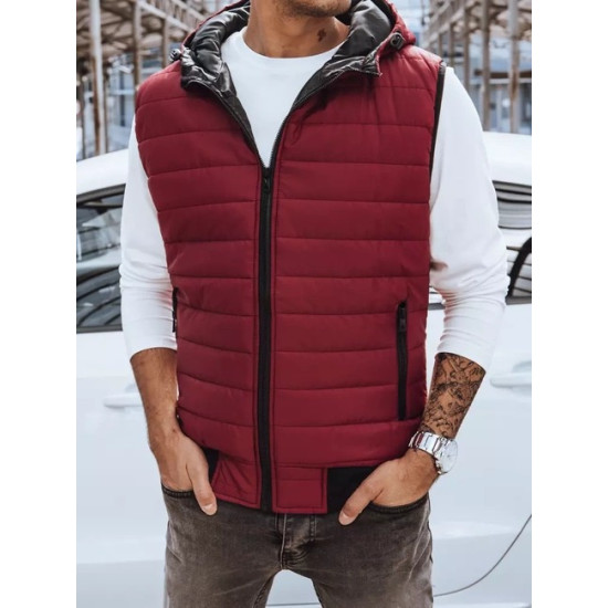 Vīriešu bordo krāsas veste Minel JS/MY88Z
