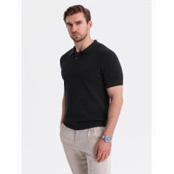 Vīriešu melns polo krekls Swing Vīriešu melns polo krekls Swing