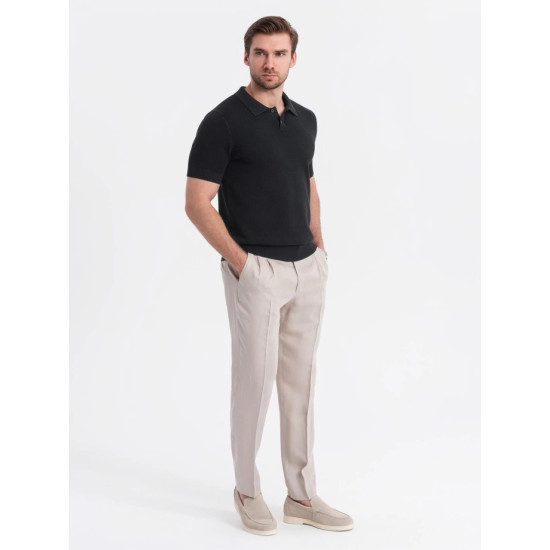 Vīriešu melns polo krekls Swing V5 OM-POSS-0117 - T-krekls Vīriešu melns polo krekls Swing V5 OM-POSS-0117