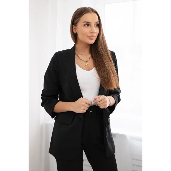 Elegants sieviešu komplekts melnā krāsā Silva 23835 - Sievietēm Elegants sieviešu komplekts melnā krāsā Silva 23835