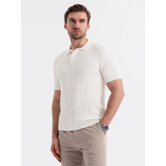 Vīriešu balts polo krekls Azir V3 OM-POSS-0143 - T-krekls Vīriešu balts polo krekls Azir V3 OM-POSS-0143