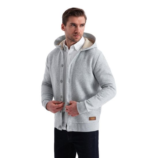 Light grey men's jumper Kasper V2 OM-SSZP-0186 - Men's Sweaters| Sweaters online Light grey men's jumper Kasper V2 OM-SSZP-0186
