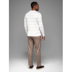 Vīriešu polo krekliņš ar garām piedurknēm balts Don