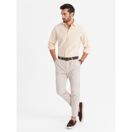 Vīriešu dzeltens krekls Adrian V3 OM-SHOS-0183 - Vīriešiem Vīriešu dzeltens krekls Adrian V3 OM-SHOS-0183