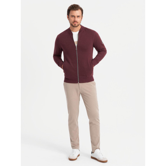 Men's burgundy jumper Korn V13 OM-SSZP-0215 - For men Men's burgundy jumper Korn V13 OM-SSZP-0215