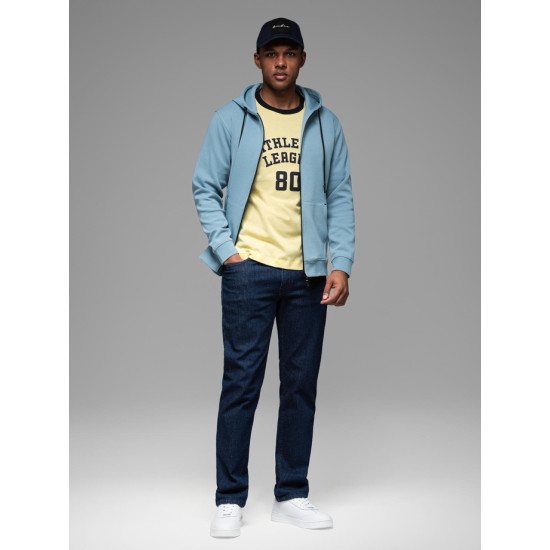Men's blue jumper Adal V4 OM-SSZP-0213 - Men's Sweaters| Sweaters online Men's blue jumper Adal V4 OM-SSZP-0213