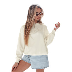 Sieviešu džemperis ar augstu apkakli dzeltenā krāsā Easy Sieviešu džemperis ar augstu apkakli dzeltenā krāsā Easy