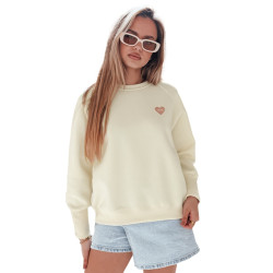 Sieviešu džemperis ar augstu apkakli Love yellow Sieviešu džemperis ar augstu apkakli Love yellow