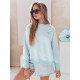 Women's light blue jumper Love BY1519 - Jumpers Women's light blue jumper Love BY1519