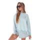 Women's light blue jumper Love BY1519 - Jumpers Women's light blue jumper Love BY1519