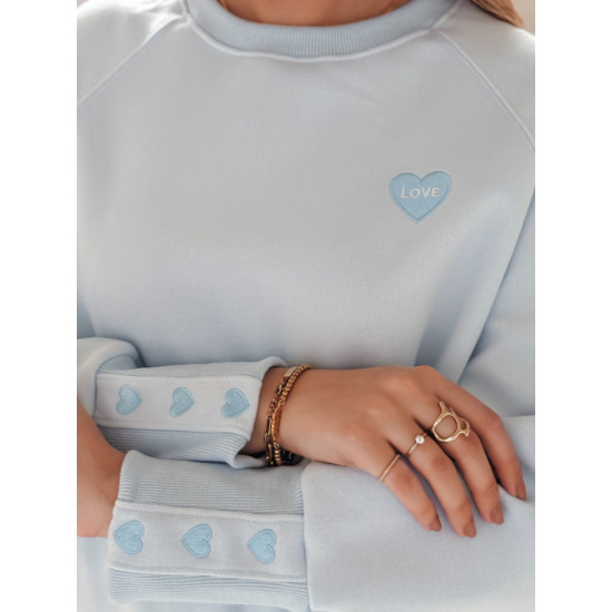 Women's light blue jumper Love BY1519 - Jumpers Women's light blue jumper Love BY1519