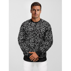 Vīriešu melns džemperis Adon Vīriešu melns džemperis Adon