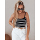 Sieviešu melni svītraini plakanas formas stripes Strip RY2900 - Sievietēm Sieviešu melni svītraini plakanas formas stripes Strip RY2900