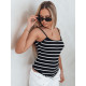 Sieviešu melni svītraini plakanas formas stripes Strip RY2900 - Sievietēm Sieviešu melni svītraini plakanas formas stripes Strip RY2900