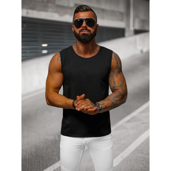 Melns vīriešu krekliņš bez piedurknēm Look JS/99001 - T-krekls Melns vīriešu krekliņš bez piedurknēm Look JS/99001