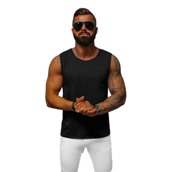 Melns vīriešu krekliņš bez piedurknēm Look JS/99001 - T-krekls Melns vīriešu krekliņš bez piedurknēm Look JS/99001