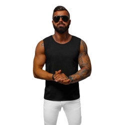 Melns vīriešu krekliņš bez piedurknēm Look