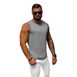 Tumši pelēks vīriešu krekliņš bez piedurknēm Izskats