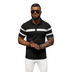 Vīriešu melns polo krekliņš Orland