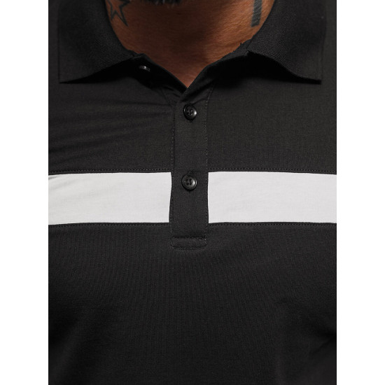 Vīriešu melns polo krekliņš Orland NB/MT3108 - T-krekls Vīriešu melns polo krekliņš Orland NB/MT3108