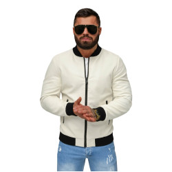 Eko ādas jaka balta Lamer