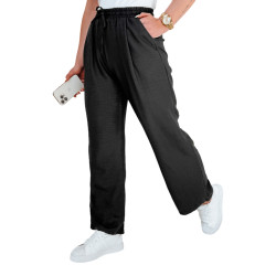 Sieviešu platās bikses melnā krāsā Milin