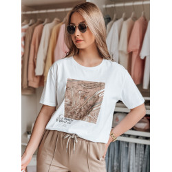 Sieviešu balts T-krekls Nivi Sieviešu balts T-krekls Nivi