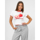 Sieviešu balts t-krekls Strawberry JS/R62639 - T-krekls Sieviešu balts t-krekls Strawberry JS/R62639