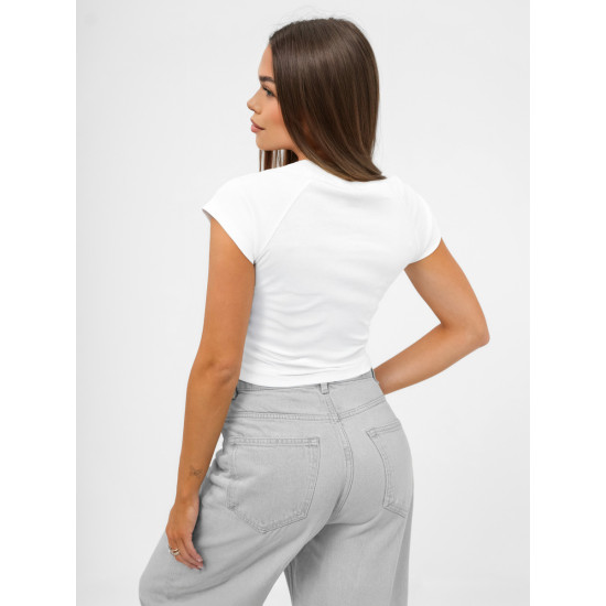 Women's white T-shirt Cherry JS/R62744 - T-shirt Women's white T-shirt Cherry JS/R62744